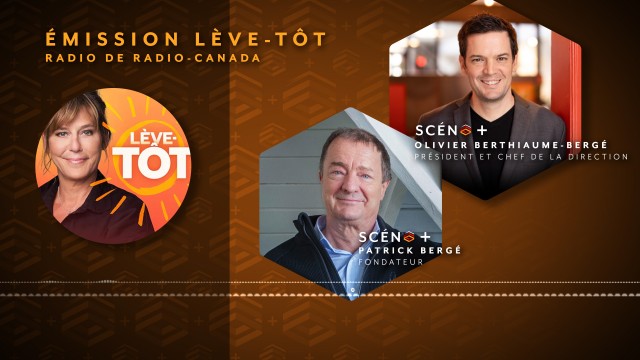 Patrick Bergé and Olivier Berthiaume-Bergé, invited guests on Lève-tôt on ICI Radio-Canada Première